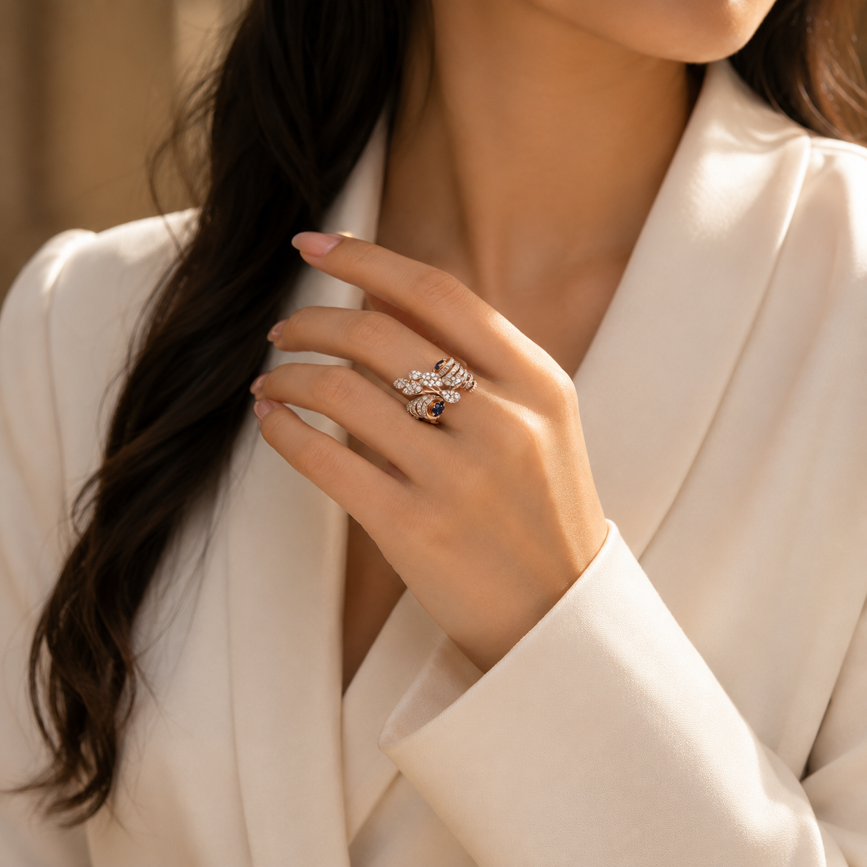 Vintage Diamond Cocktail Ring Gallery View